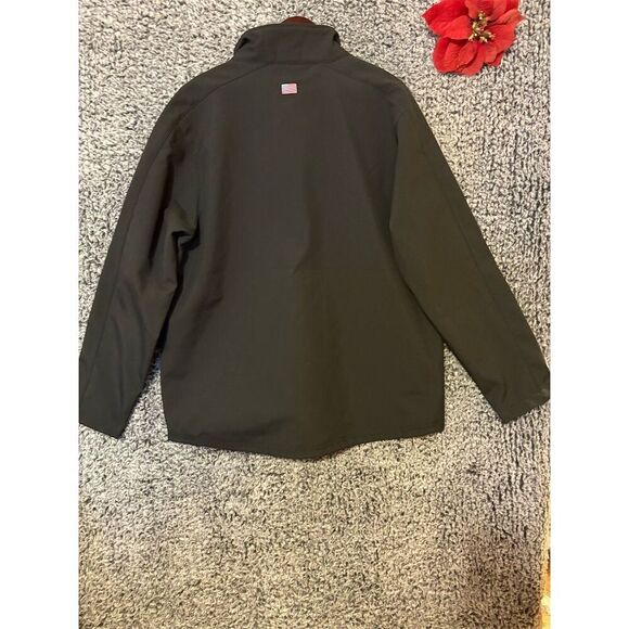 Vantage Men's XL Black Windbreaker Jacket Casual Fall Zip-Up - Picture 4 of 10